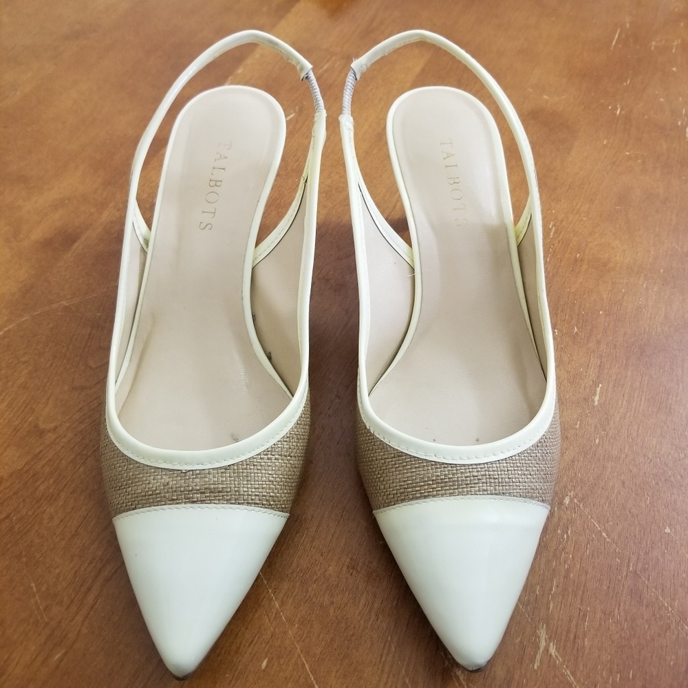 Patent, Tweed, Leather Soled Slingbacks Kitten